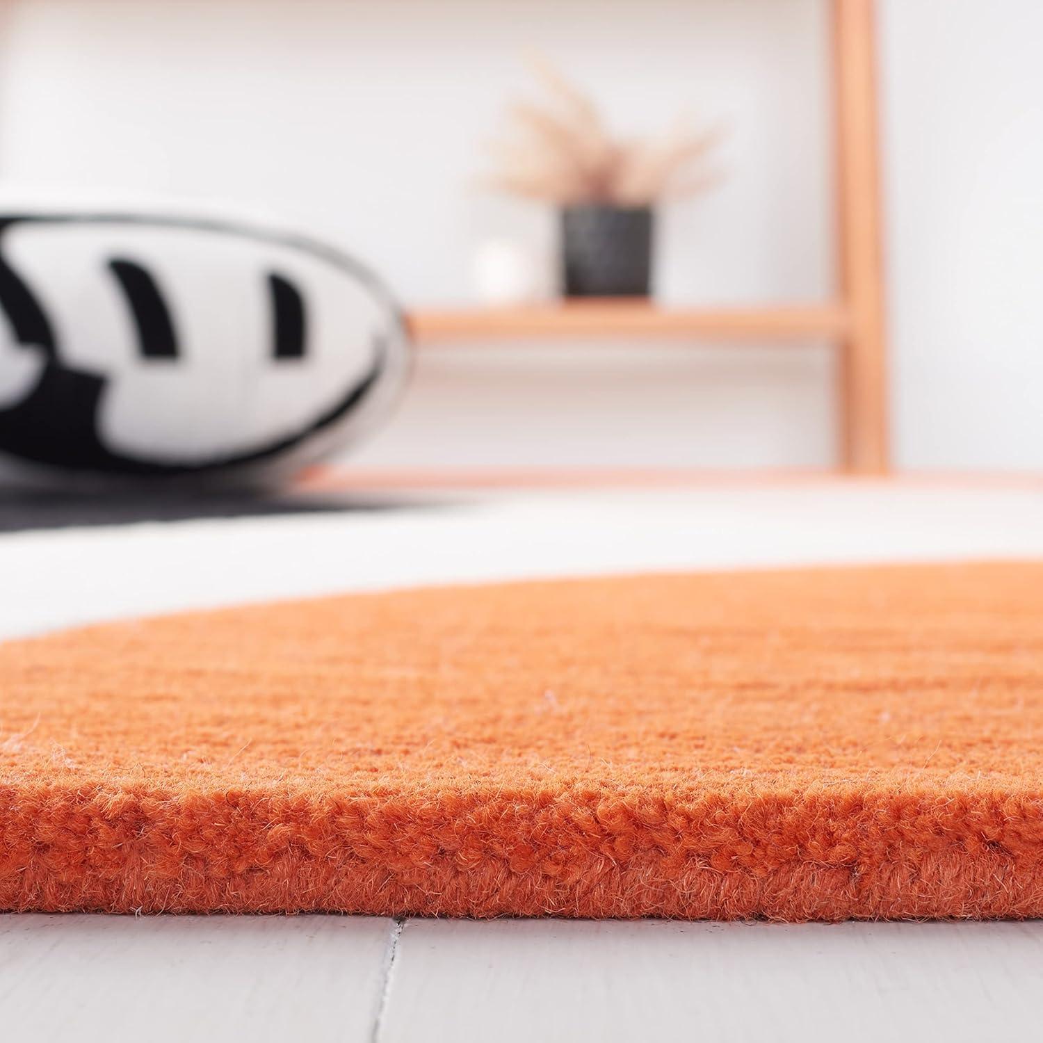 image:imageSAFAVIEH Rodeo Drive Collection Area Rug 8 Square Gold Handmade MidCentury Modern Abstract Wool Ideal for High Traffic Areas in Living Room Bedroom RD863AIvoryRust