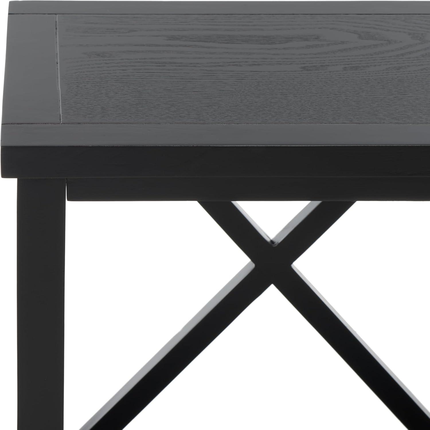 image:imageSafavieh American Homes Collection Candence Barley Cross Back End TableBlack