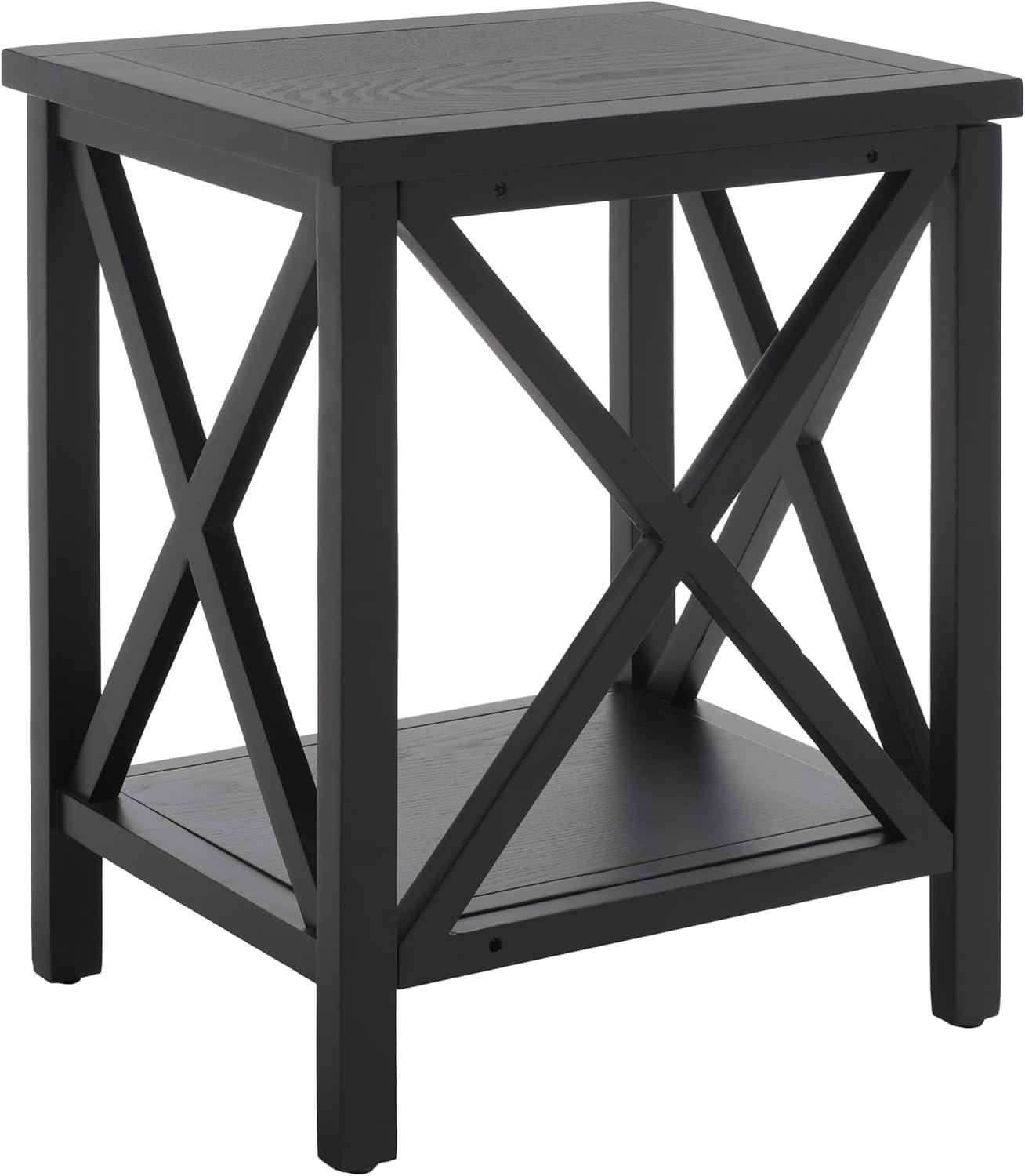 image:imageSafavieh American Homes Collection Candence Barley Cross Back End TableBlack