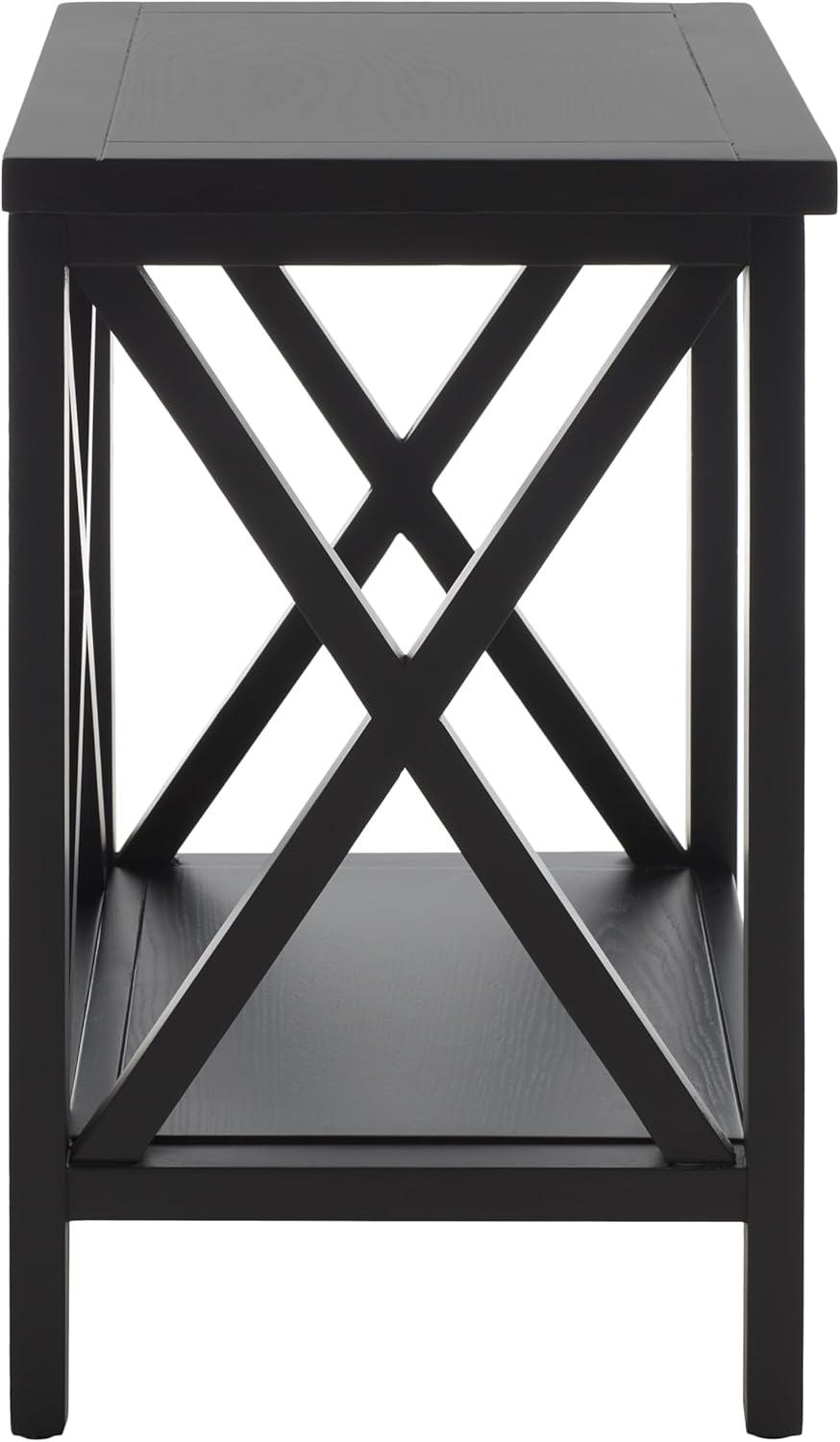 image:imageSafavieh American Homes Collection Candence Barley Cross Back End TableBlack