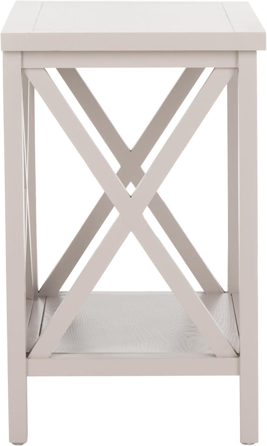 image:imageSafavieh American Homes Collection Candence Barley Cross Back End TableGrey