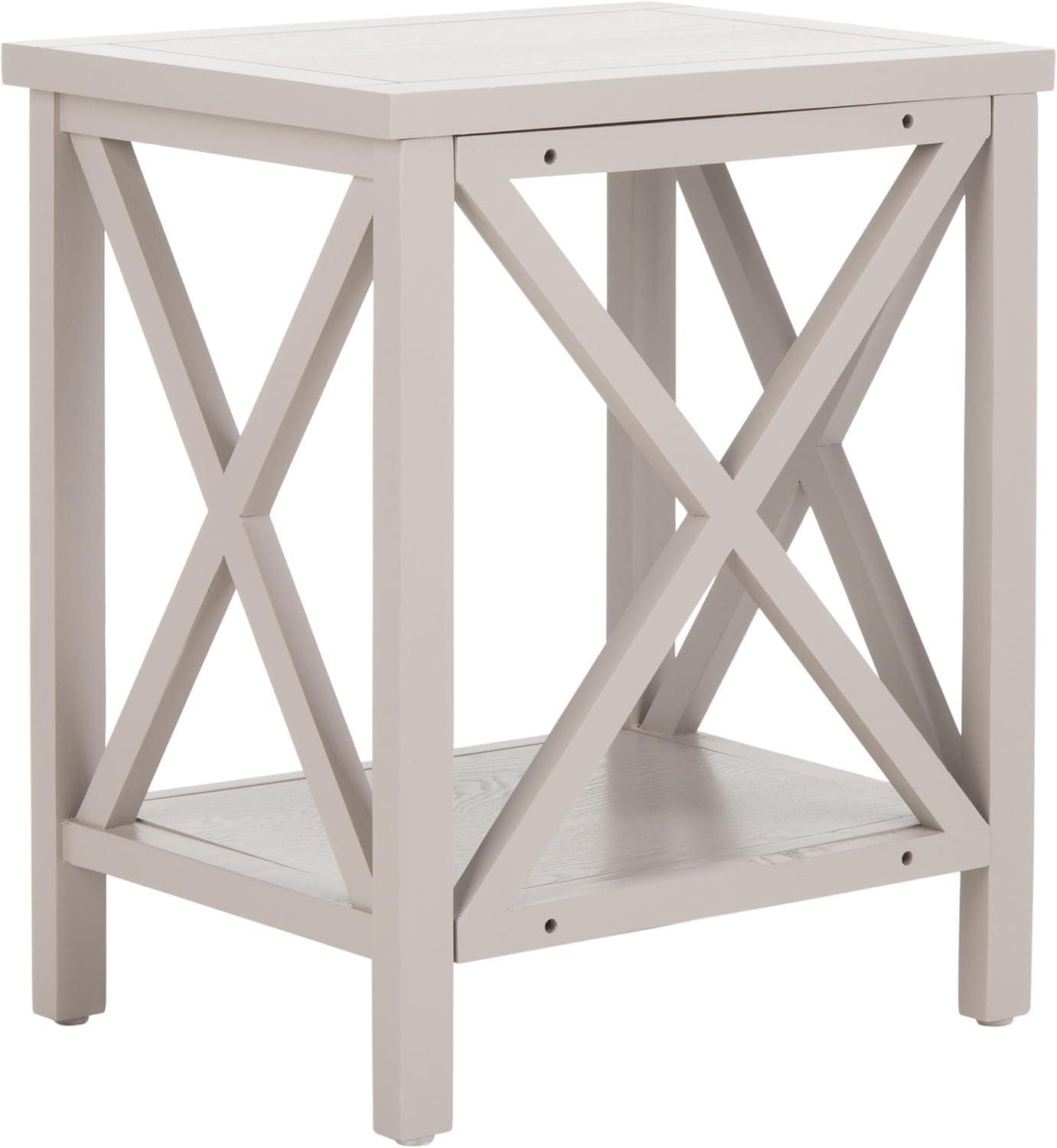 image:imageSafavieh American Homes Collection Candence Barley Cross Back End TableGrey