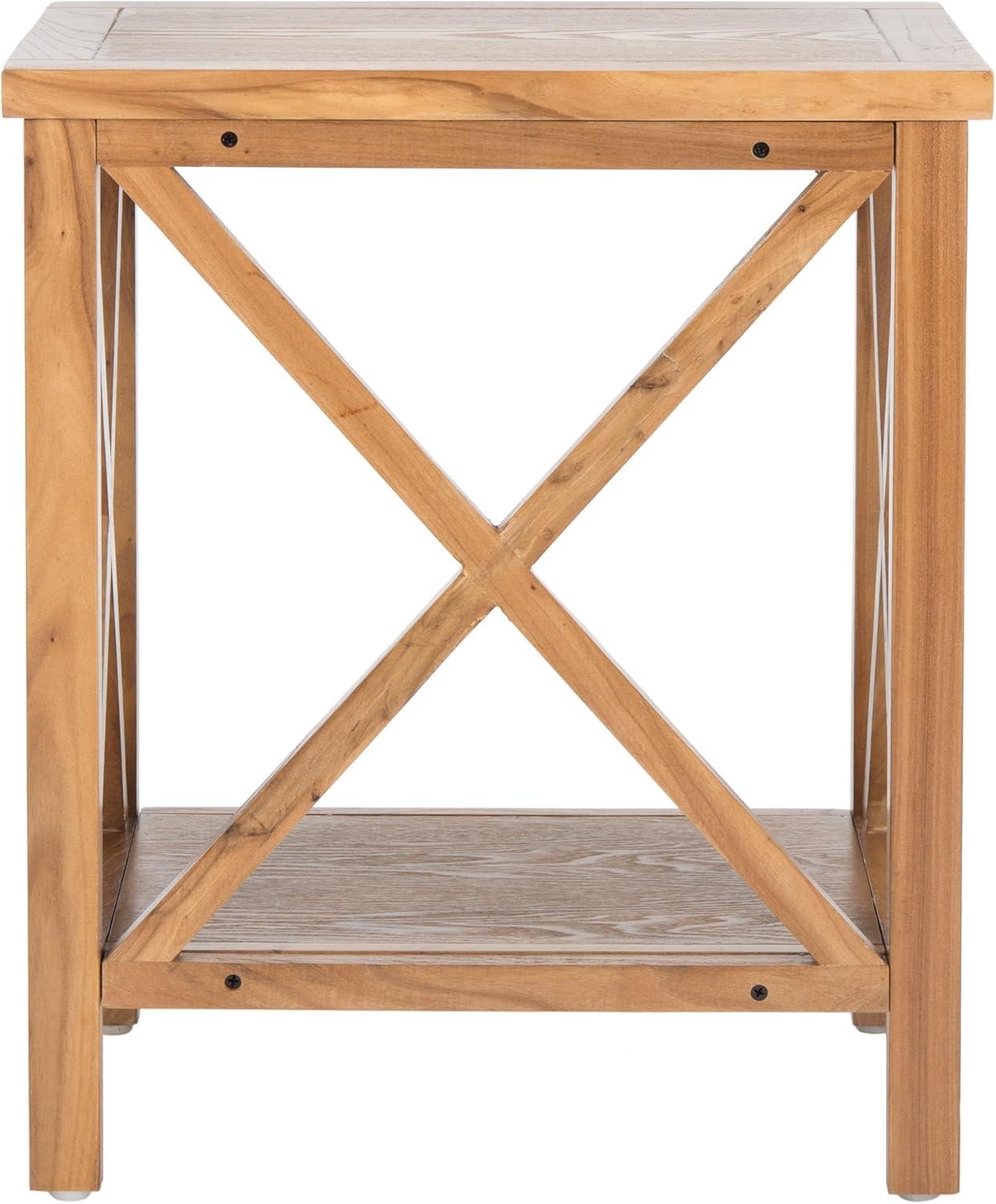 image:imageSafavieh American Homes Collection Candence Barley Cross Back End TableOak