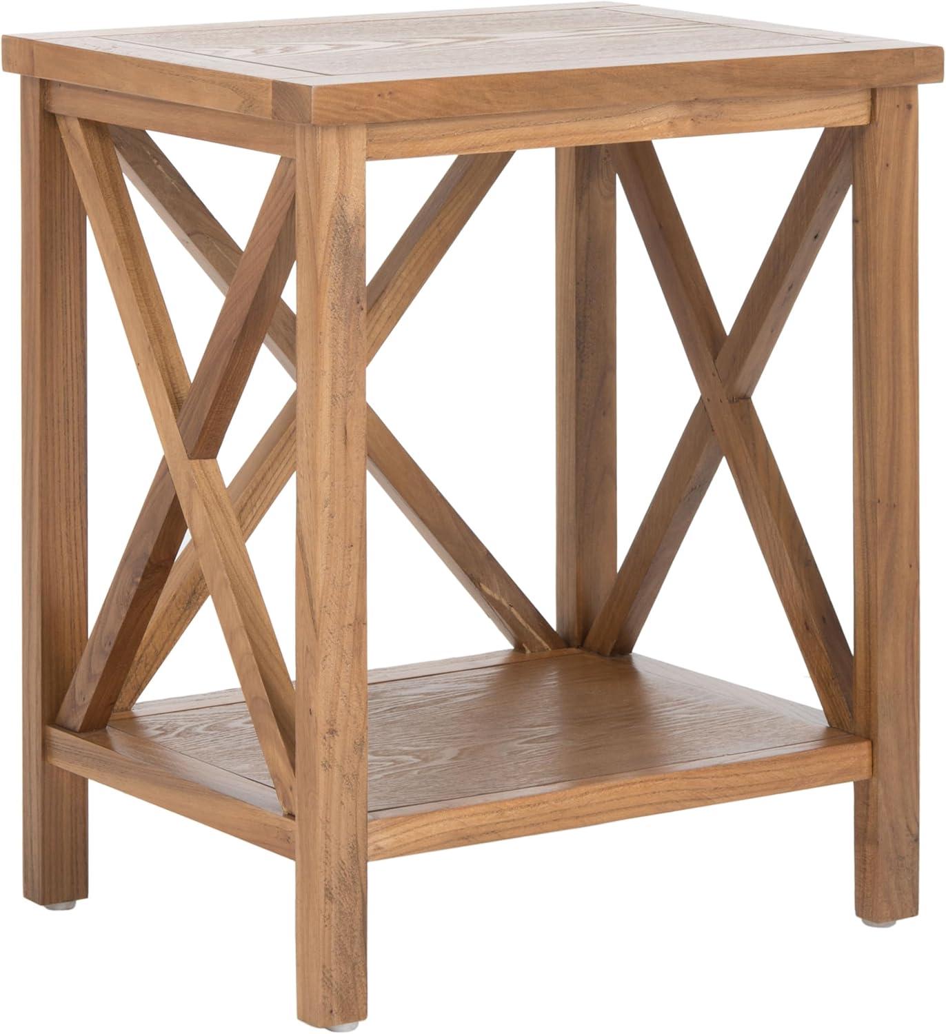 image:imageSafavieh American Homes Collection Candence Barley Cross Back End TableOak