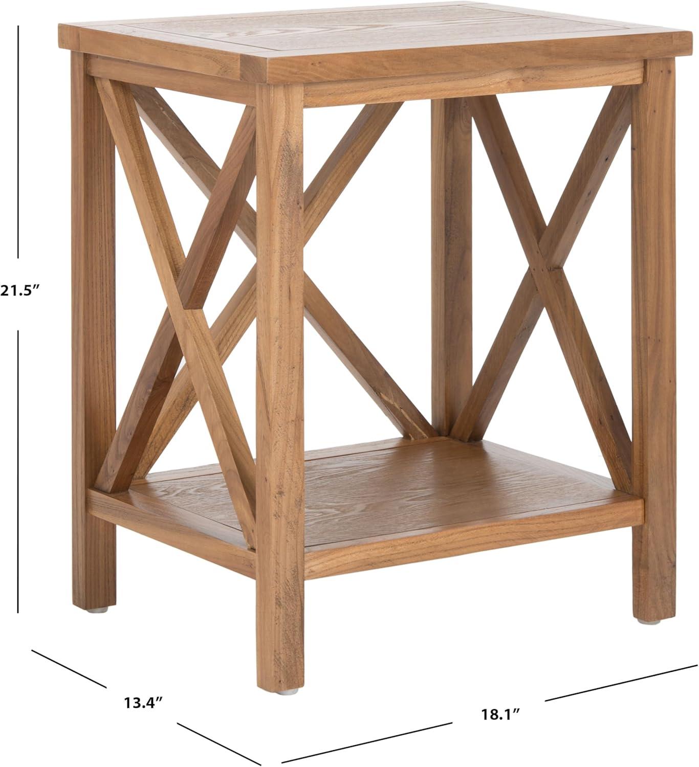 image:imageSafavieh American Homes Collection Candence Barley Cross Back End TableOak