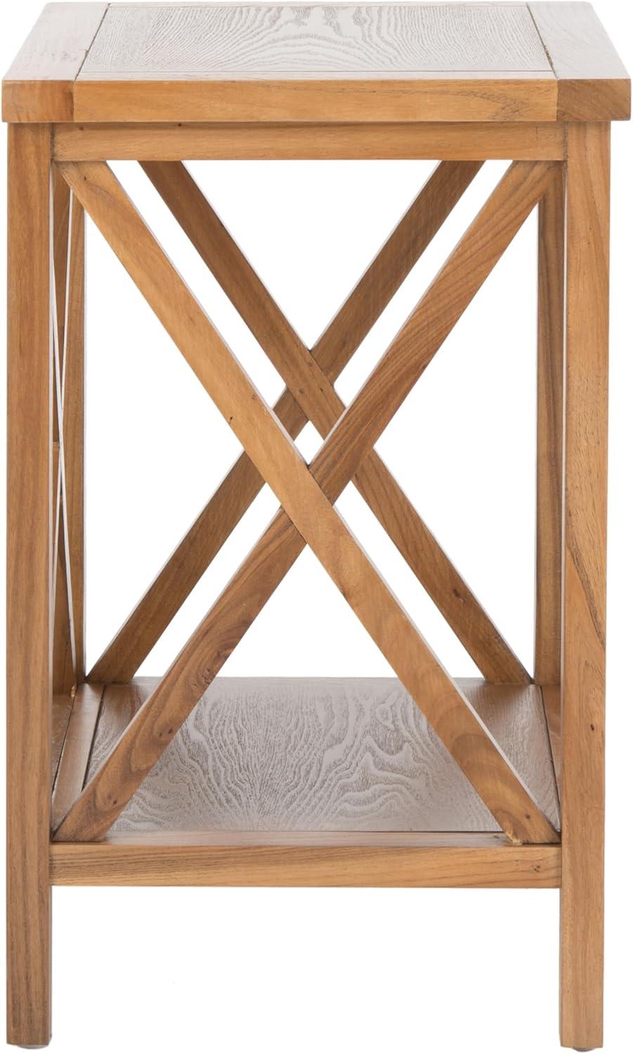 image:imageSafavieh American Homes Collection Candence Barley Cross Back End TableOak