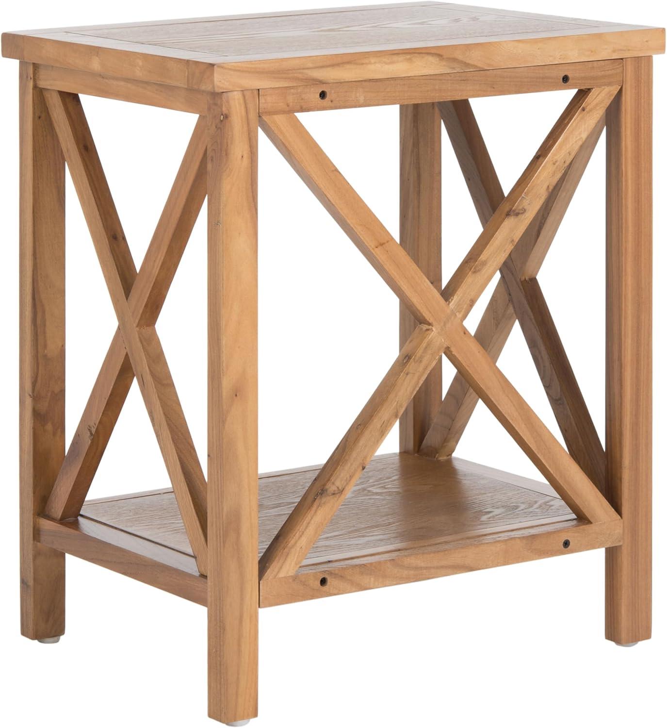 image:imageSafavieh American Homes Collection Candence Barley Cross Back End TableOak