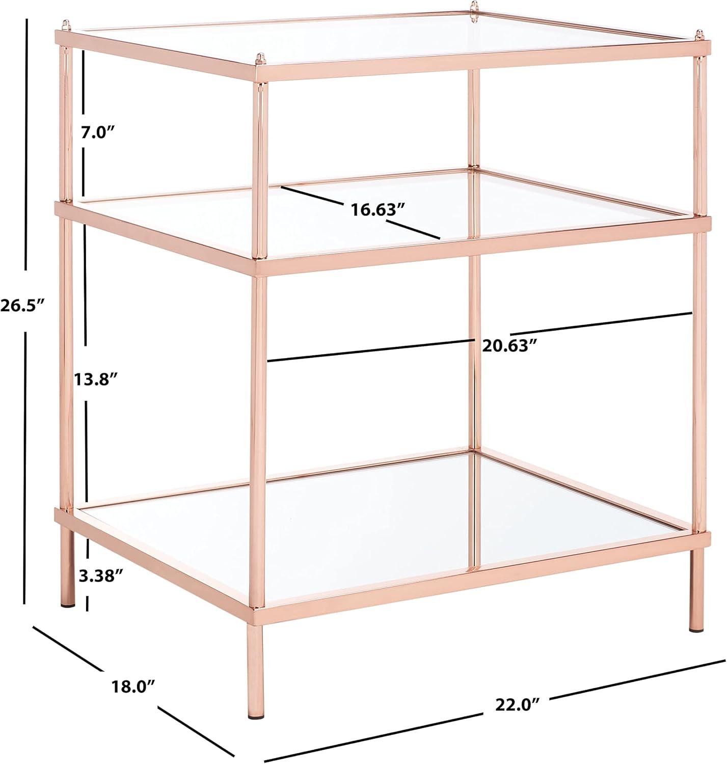 image:imageSafavieh Home Collection ACC6203 Accent Table Rose GoldGlassRose Gold
