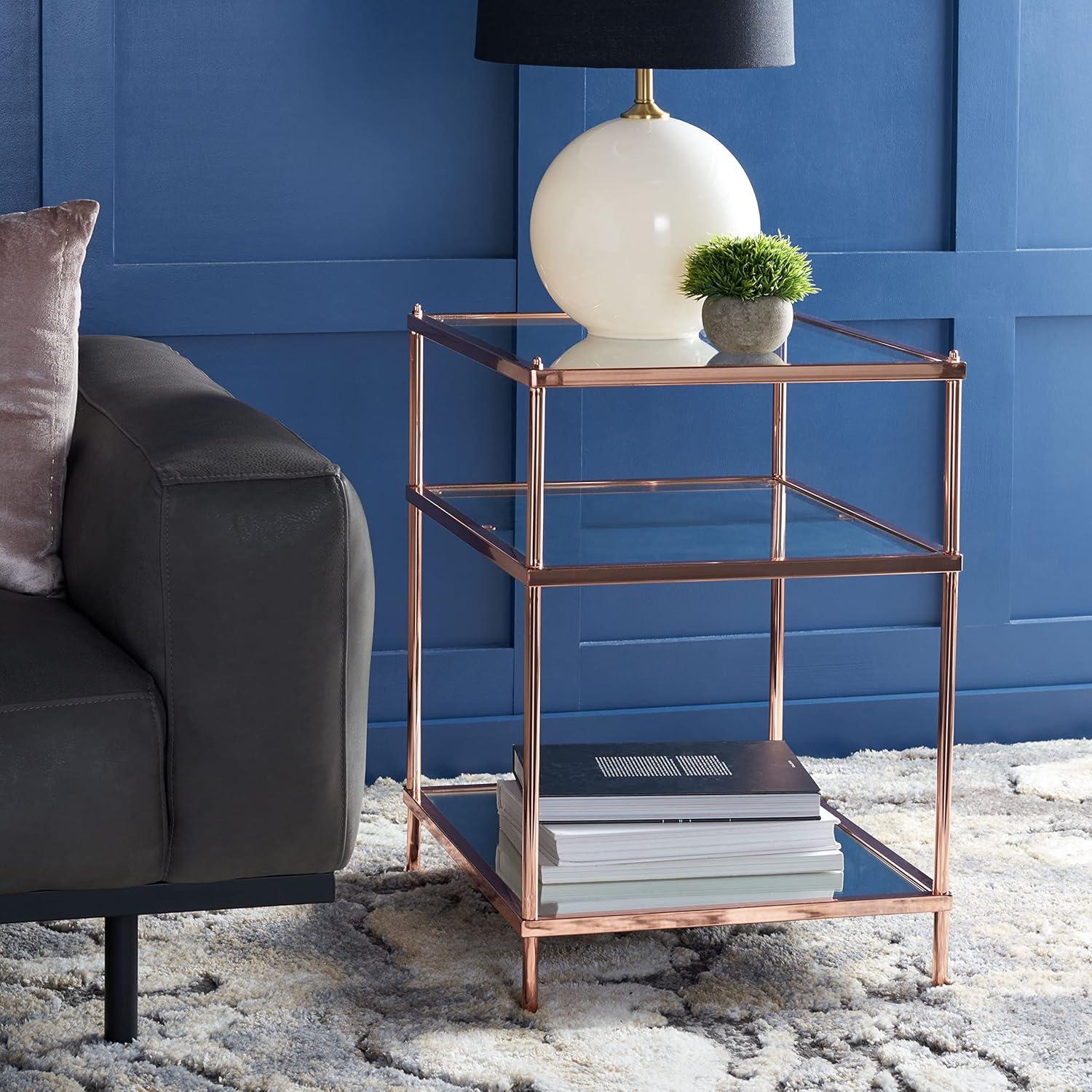 image:imageSafavieh Home Collection ACC6203 Accent Table Rose GoldGlassRose Gold