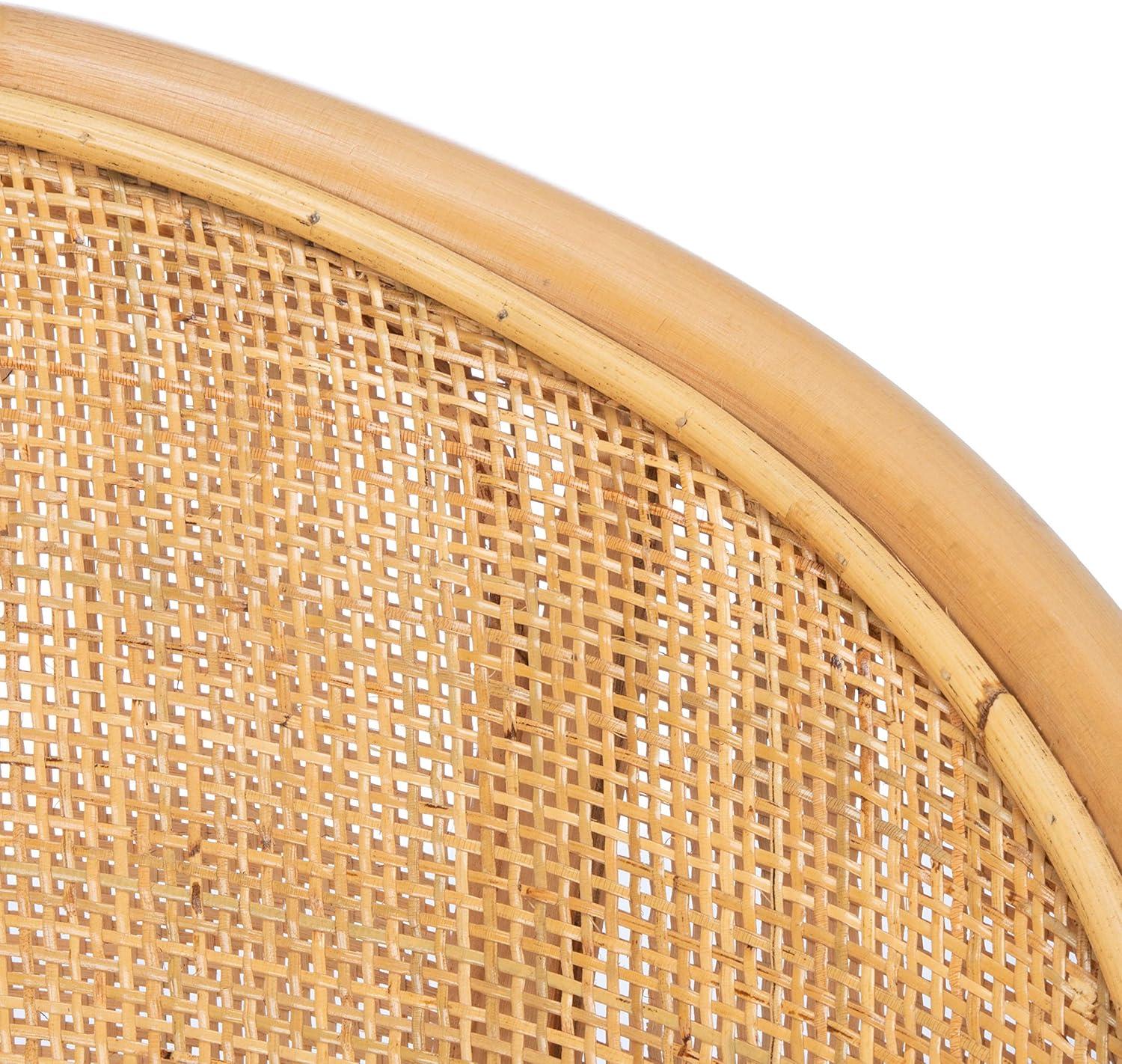 image:imageSafavieh Home Collection Dustin Rattan Cushion Accent Chair NaturalWhiteNatural White