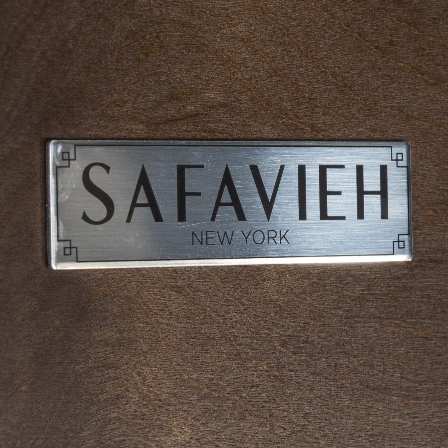 image:imageSafavieh Home Collection Julian Faux Ostrich Cream Tray OttomanCream Gold