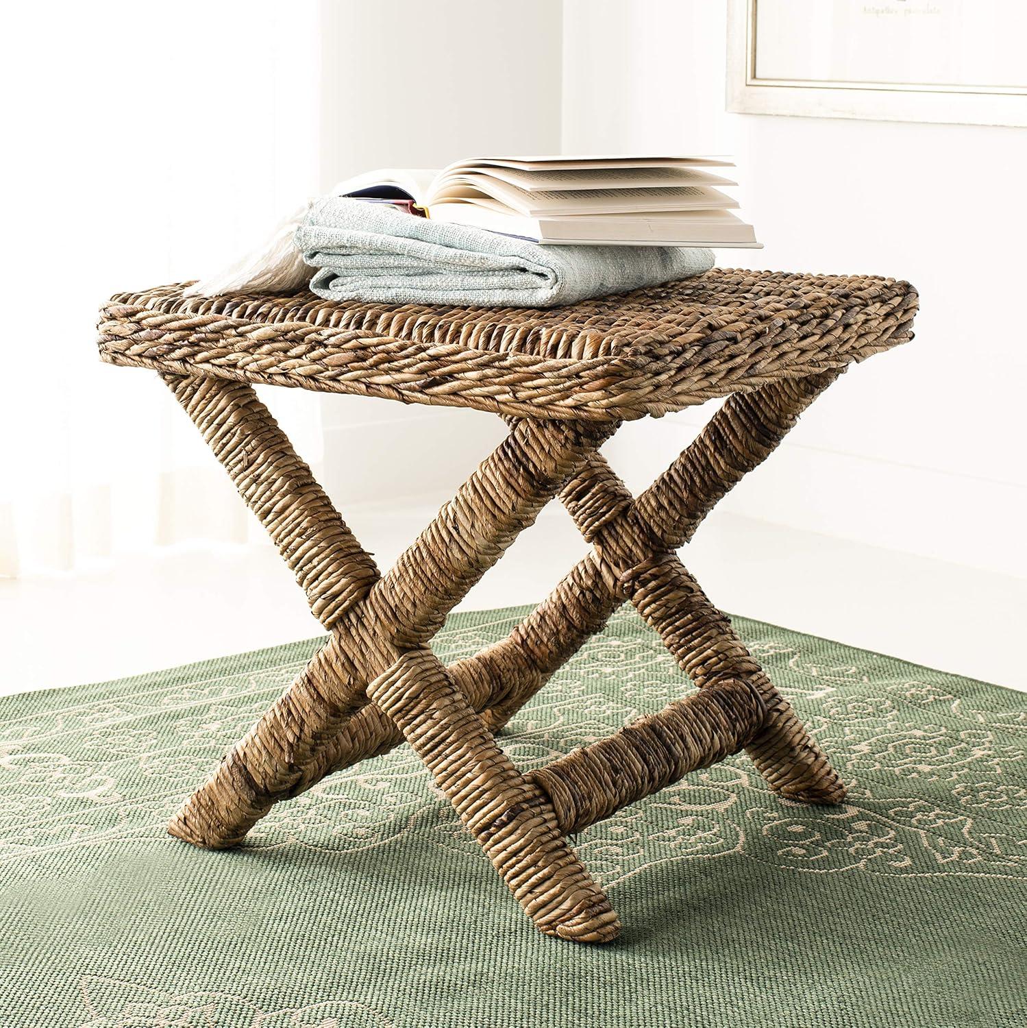 image:imageSafavieh Home Collection Manor Wicker BenchNatural