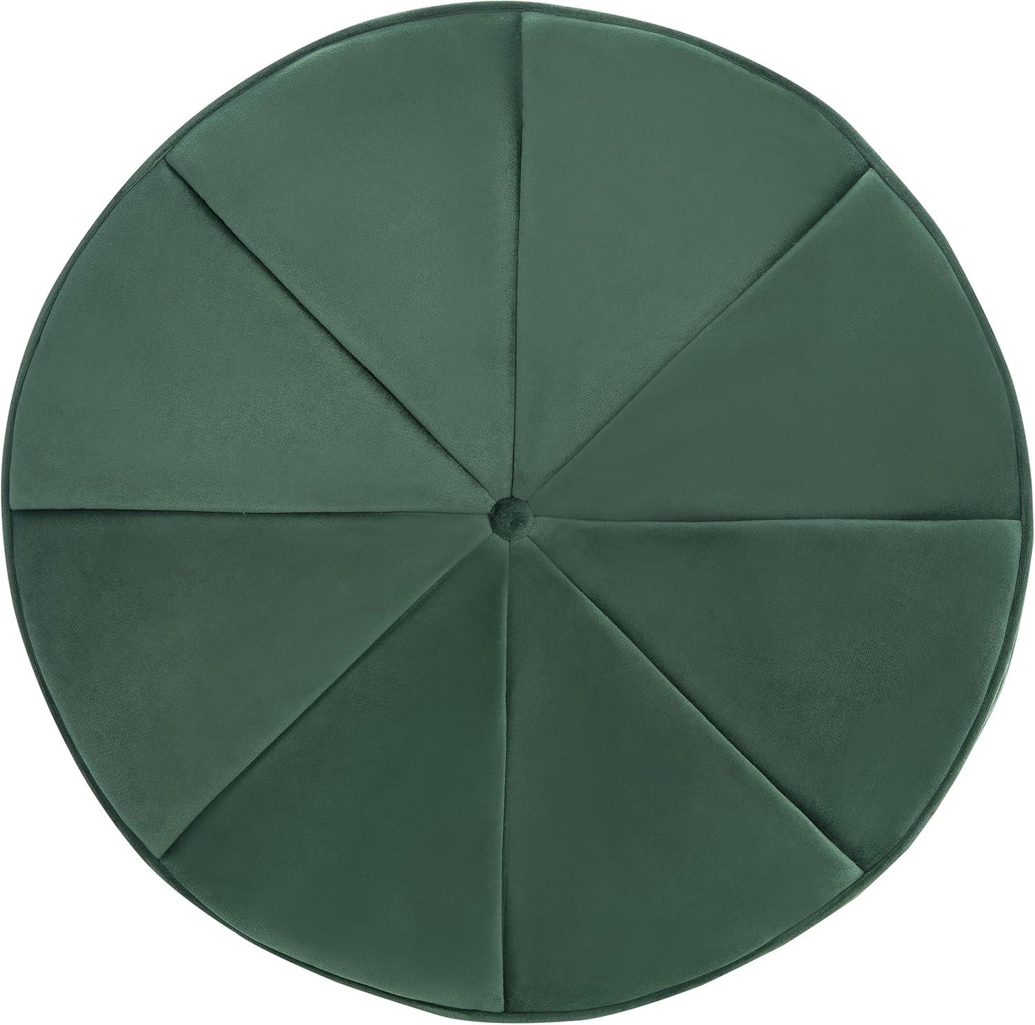 image:imageSafavieh Home Hawkem Light Grey Velvet Cylinder OttomanEmerald