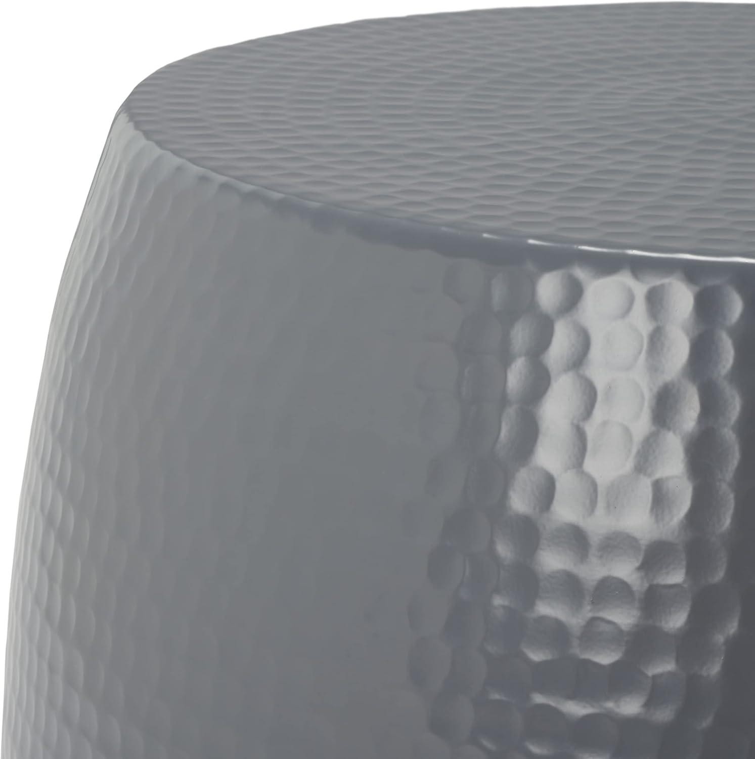 image:imageSafavieh Home Odin Silver Hammered StoolDark Grey
