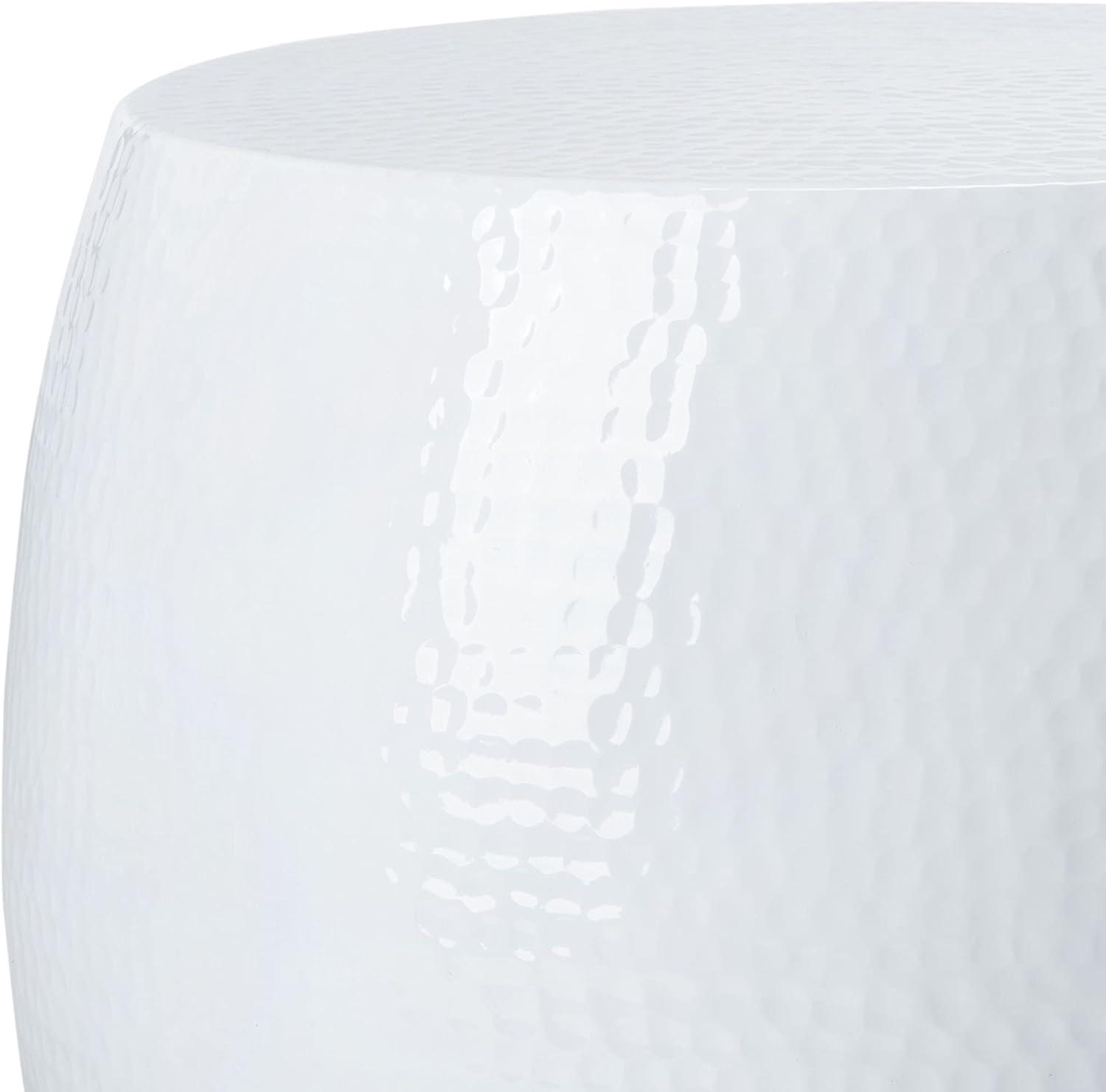 image:imageSafavieh Home Odin Silver Hammered StoolWhite