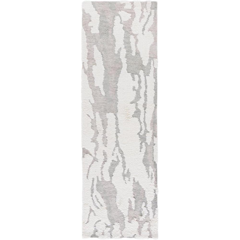 image:imageSAFAVIEH Area Rug 5x8 Casablanca Collection Grey amp Ivory Handmade Wool HighLow Shaggy Pile Ideal for Living Room Bedroom Dining Space CSB442FGreyIvory