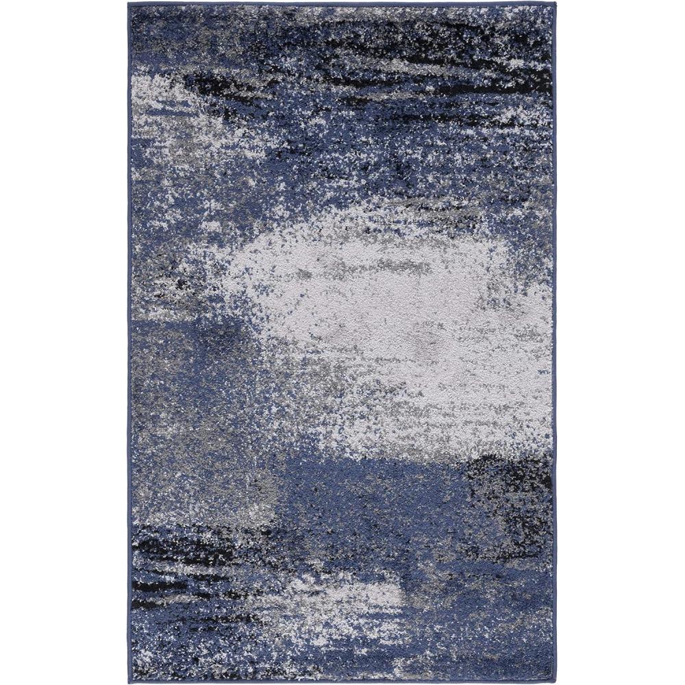 image:imageSAFAVIEH Area Rug 8x10 Adirondack Collection Large Silver amp Black Modern Abstract Design NonShedding amp Easy Cleaning Ideal for Living Room Bedroom Office Dining Space ADR112AGreyBlue