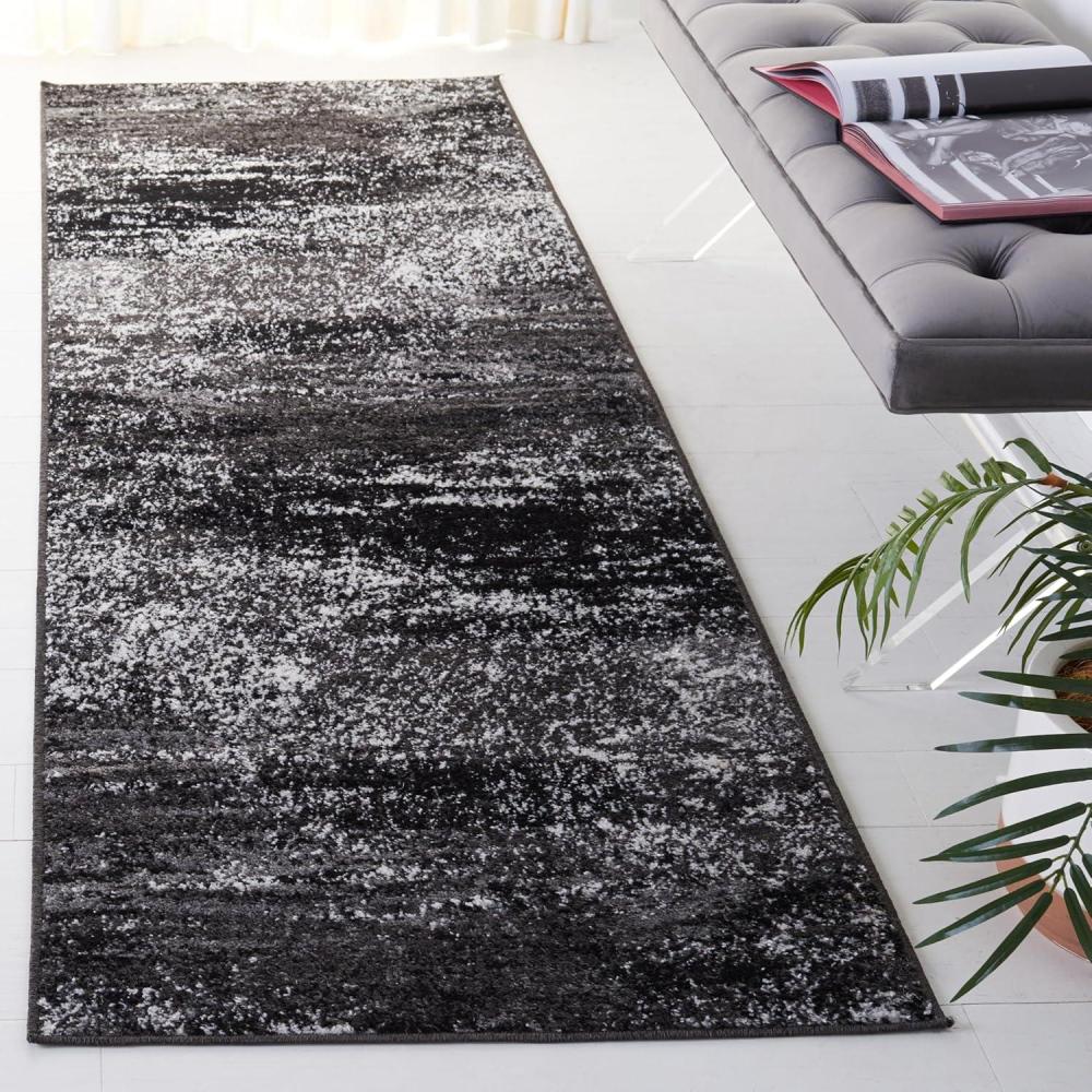image:imageSAFAVIEH Area Rug 8x10  Adirondack Collection  Large  Silver amp Black Modern Abstract Design NonShedding amp Easy Cleaning Ideal for Living Room Bedroom Office Dining Space ADR112ASilverBlack