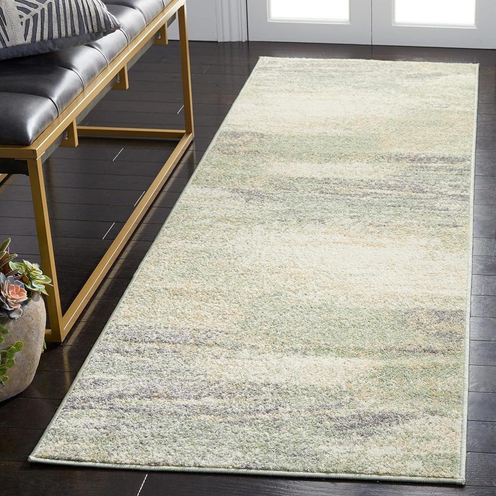 image:imageSAFAVIEH Area Rug 8x10  Adirondack Collection  Large  Silver amp Black Modern Abstract Design NonShedding amp Easy Cleaning Ideal for Living Room Bedroom Office Dining Space ADR112AIvorySage