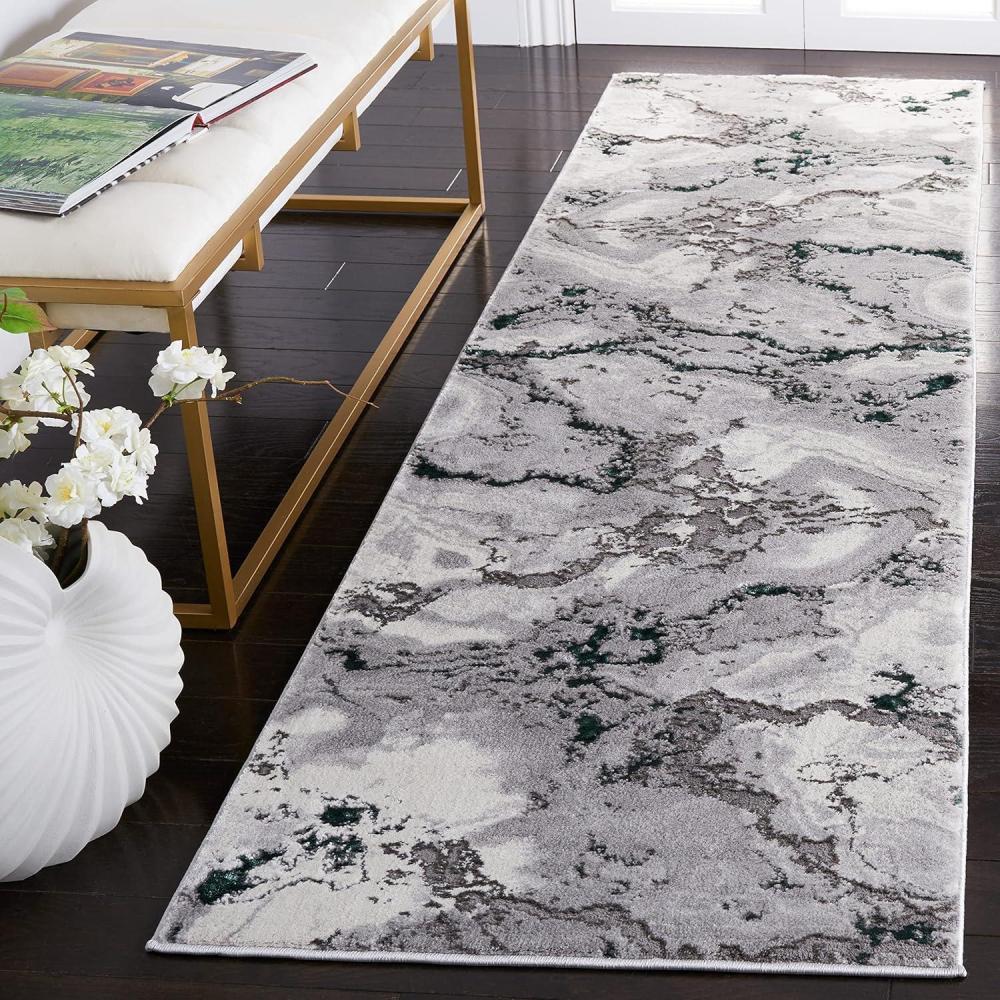image:imageSAFAVIEH Area Rug 8x10 Craft Collection Large Grey amp Gold Modern Abstract Design NonShedding amp Easy Cleaning Ideal for Living Room Bedroom Office Dining Space CFT860FGreyGreen