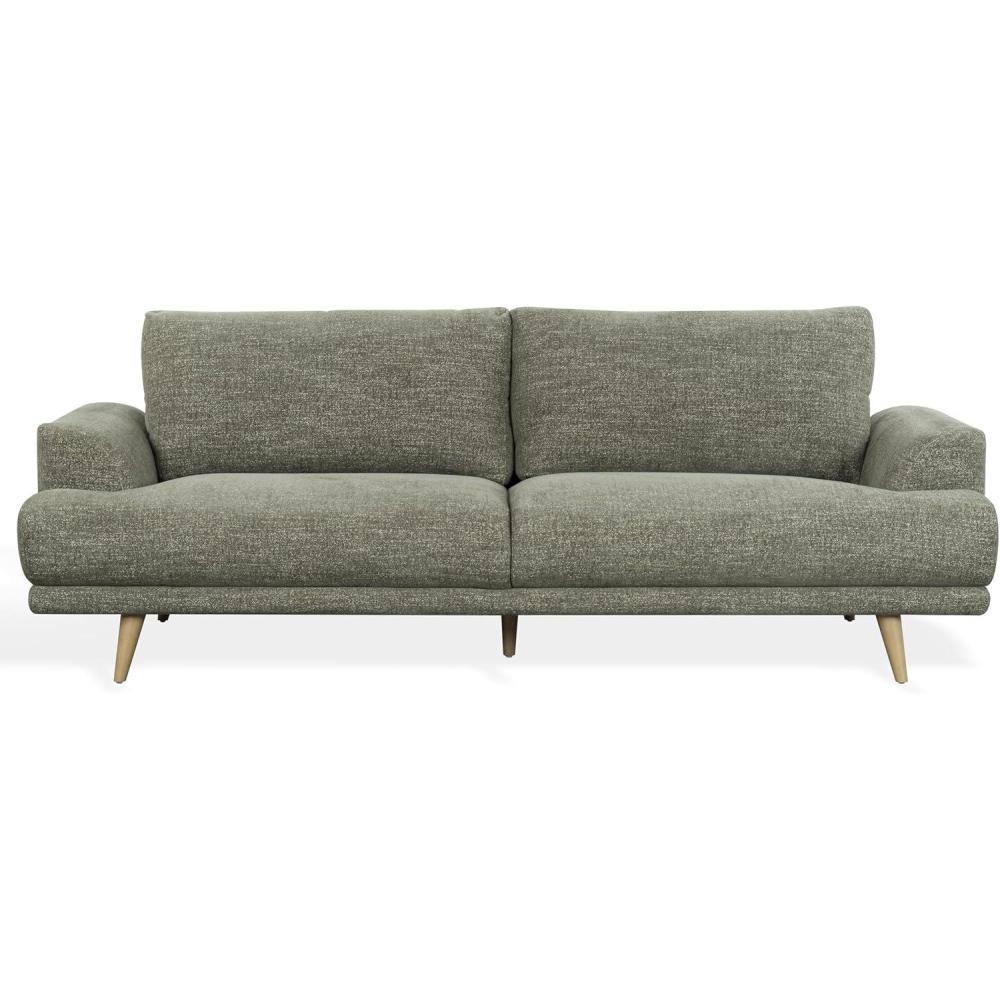 image:imageSAFAVIEH Couture Nikolai Sofa MidCentury Modern Style Taupe Chenille Upholstery Ideal for Living Room Family Room 894 W x 37 D x 346 H SFV6122AGreen