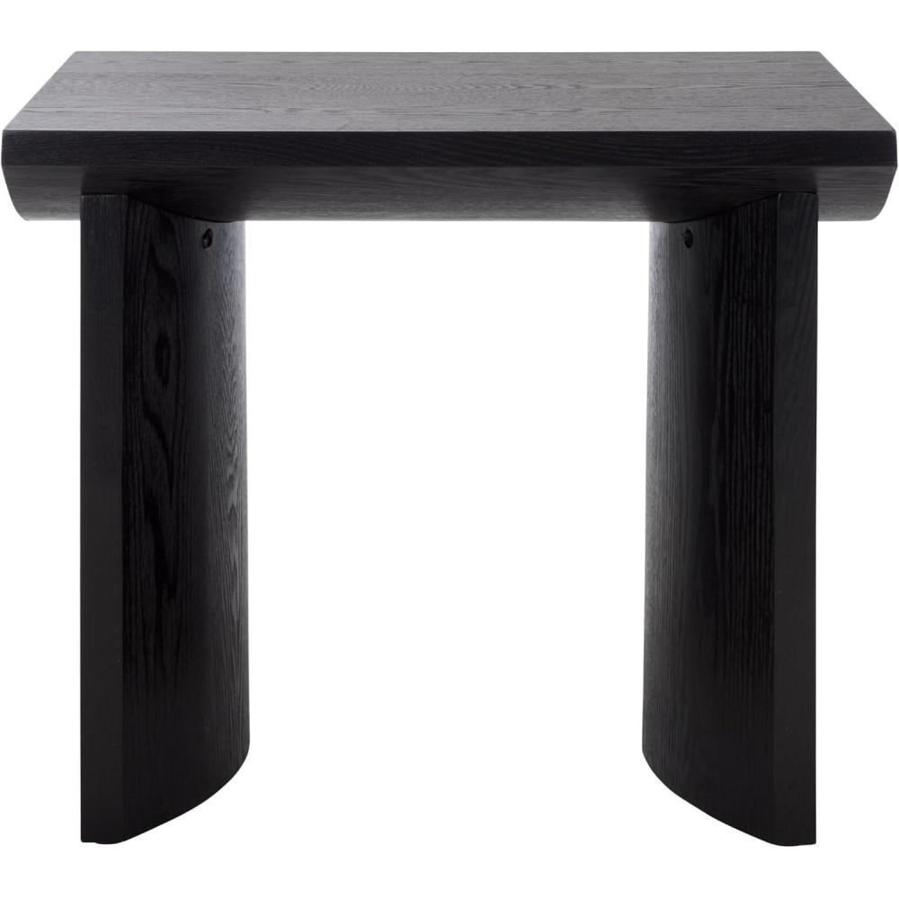 image:imageSAFAVIEH Home Collection  Bara Modern End Table Black Rectangular Accent Side Table ACC2316BBlack
