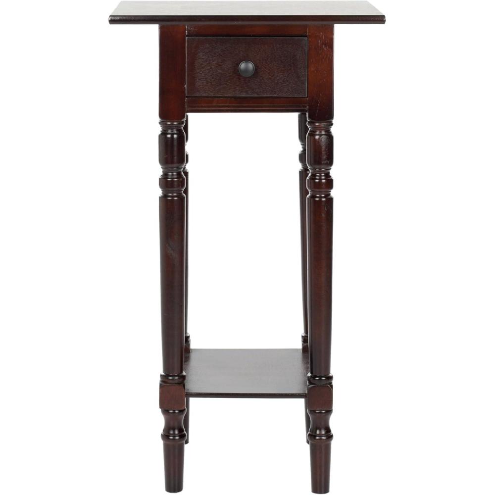 image:imageSAFAVIEH Home Collection Sabrina Cherry Side Table with DrawerDark Cherry