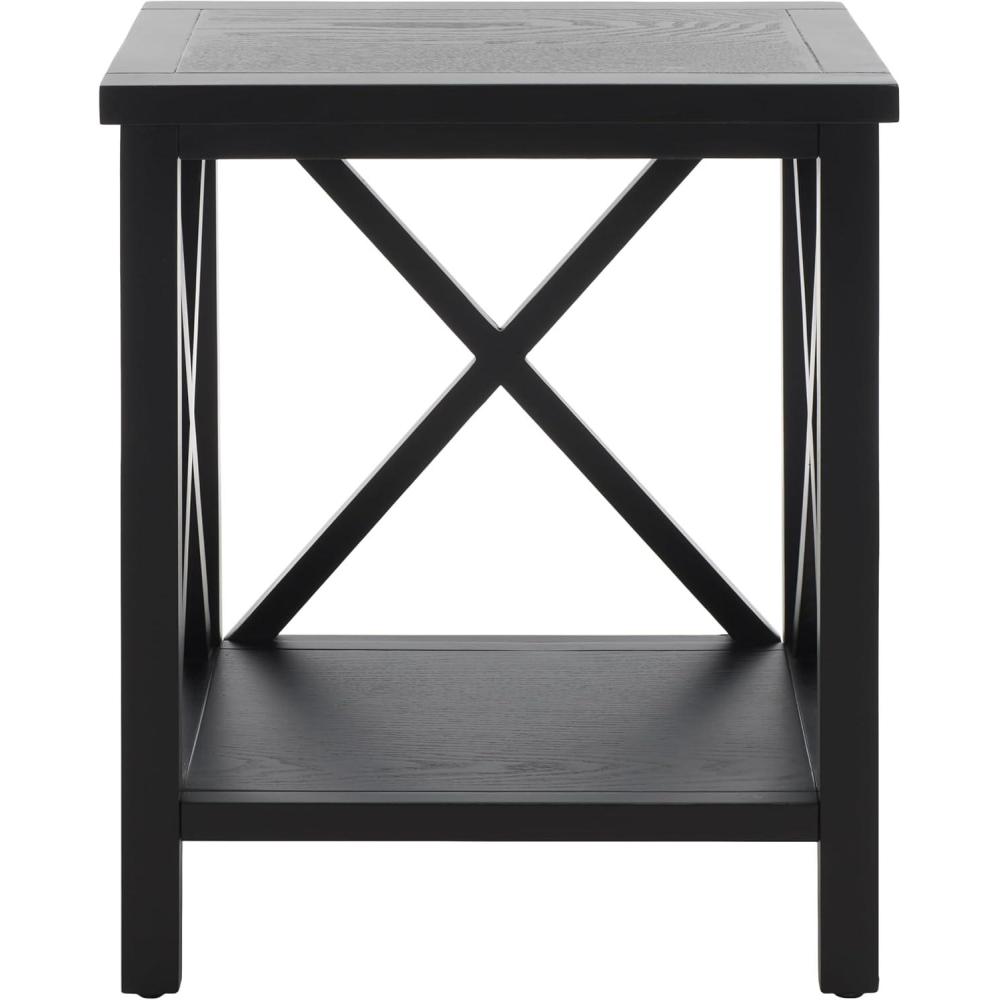 image:imageSafavieh American Homes Collection Candence Barley Cross Back End TableBlack