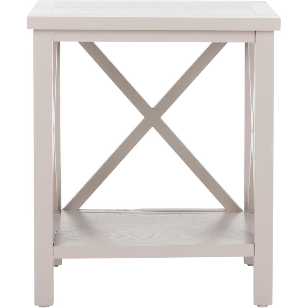 image:imageSafavieh American Homes Collection Candence Barley Cross Back End TableGrey