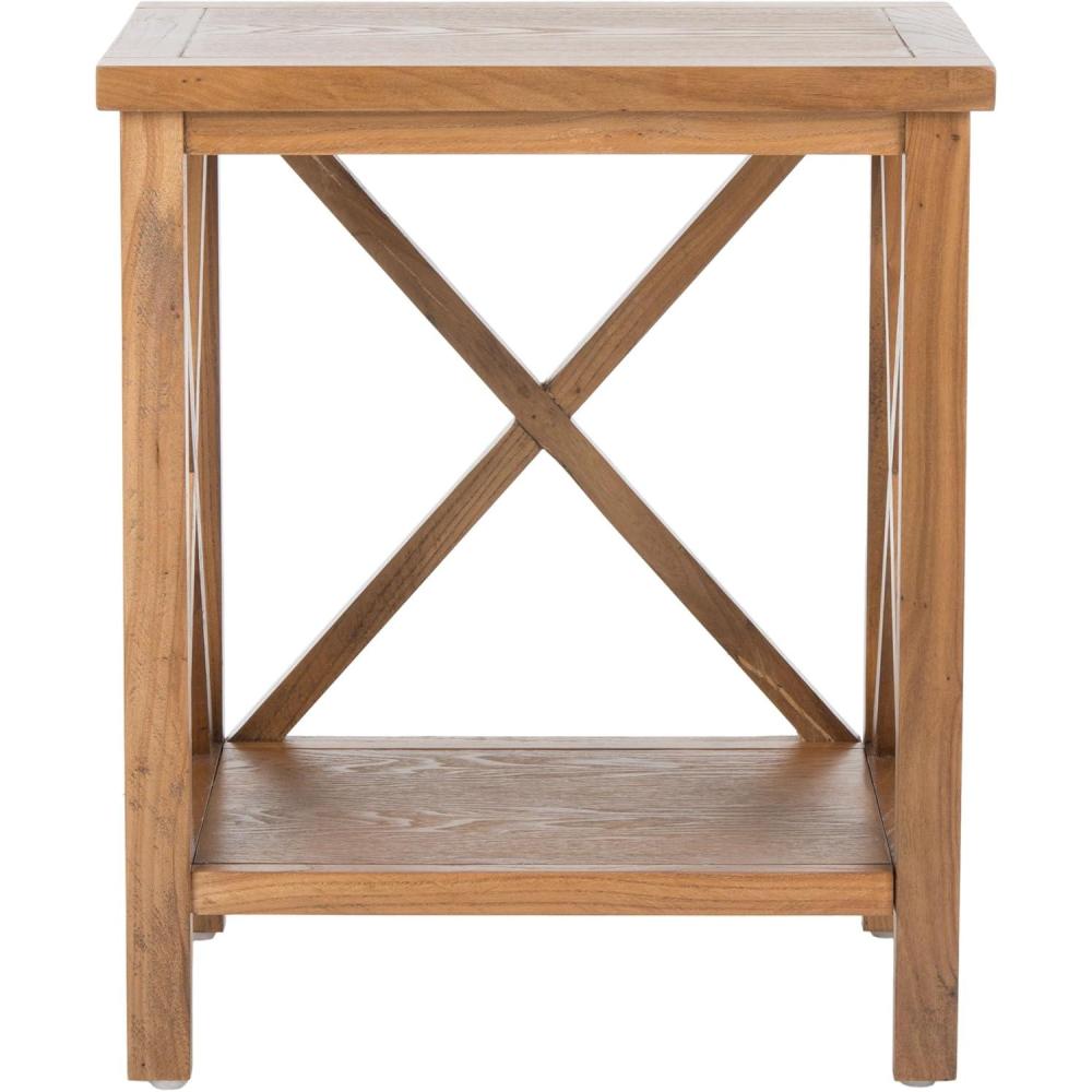 image:imageSafavieh American Homes Collection Candence Barley Cross Back End TableOak