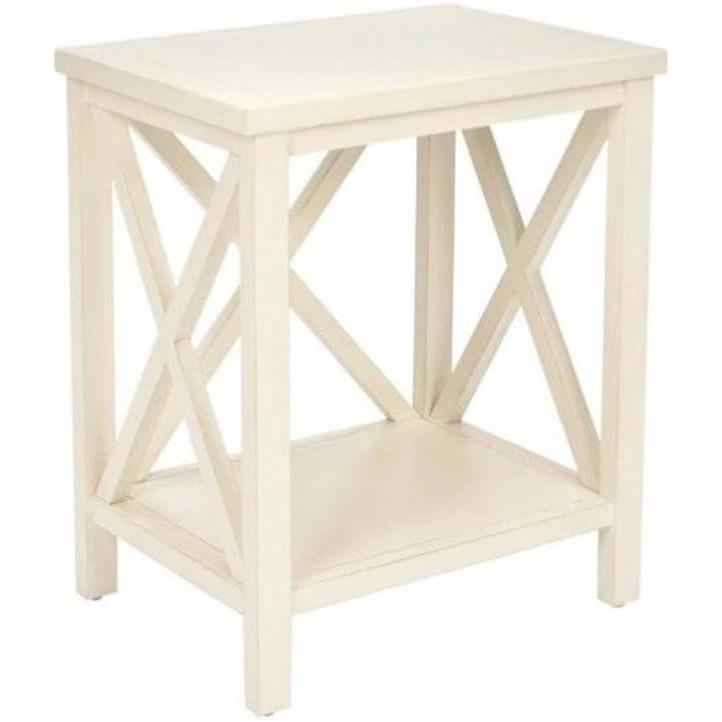 image:imageSafavieh American Homes Collection Candence Barley Cross Back End TableWhite