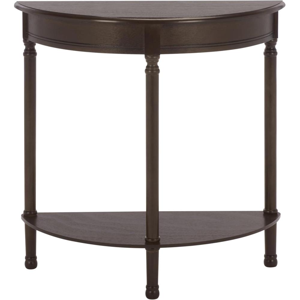 image:imageSafavieh Home Collection Tinsley Brown Half Moon Console Table CNS5723CDark Chocolate