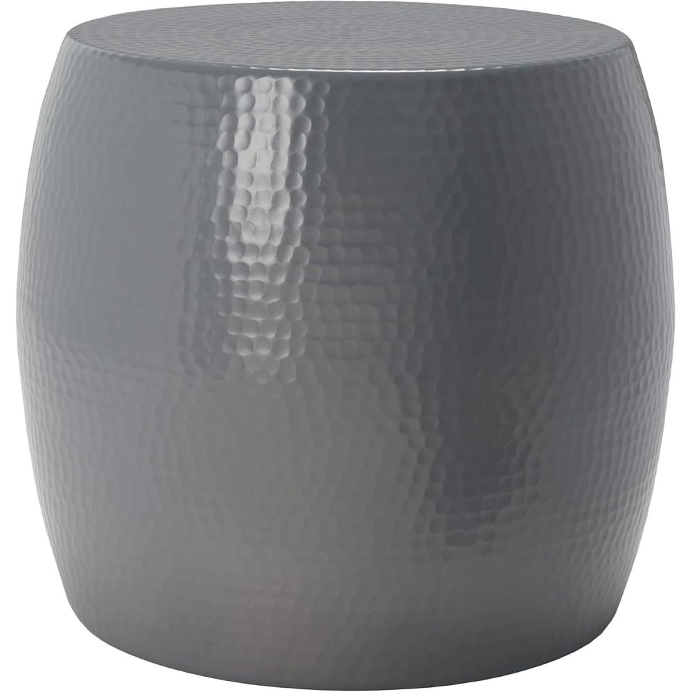 image:imageSafavieh Home Odin Silver Hammered StoolDark Grey