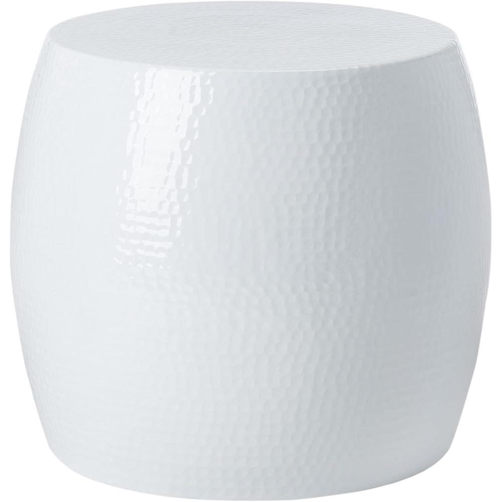 image:imageSafavieh Home Odin Silver Hammered StoolWhite