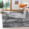 SAFAVIEH Area Rug 8×10 – Adirondack Collection – Large – Silver & Black, Modern Abstract Design, Non-Shedding & Easy Cleaning, Ideal for Living Room, Bedroom, Office, Dining Space (ADR112A)(Silver/Black)