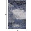 SAFAVIEH Area Rug 8×10 – Adirondack Collection – Large – Silver & Black, Modern Abstract Design, Non-Shedding & Easy Cleaning, Ideal for Living Room, Bedroom, Office, Dining Space (ADR112A)(Grey/Blue)