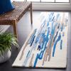 SAFAVIEH Area Rug 8×10 – Rodeo Drive Collection – Large – Ivory & Black, Handmade Wool, Mid-Century Modern Design, Ideal for Living Room, Bedroom, Office, Dining Space (RD858Z)(Ivory/Blue)