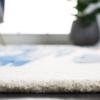 SAFAVIEH Area Rug 8×10 – Rodeo Drive Collection – Large – Ivory & Black, Handmade Wool, Mid-Century Modern Design, Ideal for Living Room, Bedroom, Office, Dining Space (RD858Z)(Ivory/Blue)