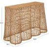 SAFAVIEH Couture – Jilliette Natural Rattan Console Table – Handwoven Boho Coastal Design – Sculptural Base – Fully Assembled – Ideal for Entryway, Living Room, 52″ W x 19.3″ D x 31.5″ H (CWK3024A)(Natural)
