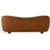 SAFAVIEH Couture – Jocelyne Sofa – Modern Curved Design – Brown Velvet & Walnut – Ideal for Living Room, Family Room, 85″ W x 36.8″ D x 30″ H (SFV7519A)(Brown/Walnut)