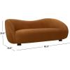 SAFAVIEH Couture – Jocelyne Sofa – Modern Curved Design – Brown Velvet & Walnut – Ideal for Living Room, Family Room, 85″ W x 36.8″ D x 30″ H (SFV7519A)(Brown/Walnut)