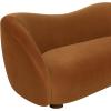 SAFAVIEH Couture – Jocelyne Sofa – Modern Curved Design – Brown Velvet & Walnut – Ideal for Living Room, Family Room, 85″ W x 36.8″ D x 30″ H (SFV7519A)(Brown/Walnut)