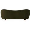 SAFAVIEH Couture – Jocelyne Sofa – Modern Curved Design – Brown Velvet & Walnut – Ideal for Living Room, Family Room, 85″ W x 36.8″ D x 30″ H (SFV7519A)(Walnut/Dark Green)