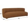SAFAVIEH Couture – Kellibriana Chenille Sofa – Tan Chenille & Walnut Wood Legs – Fully Assembled – Ideal for Living Room, Family Room, 90.5″ W x 39.3″ D x 28.7″ H (SFV7521A)(Brown/Walnut)