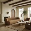 SAFAVIEH Couture – Kellibriana Chenille Sofa – Tan Chenille & Walnut Wood Legs – Fully Assembled – Ideal for Living Room, Family Room, 90.5″ W x 39.3″ D x 28.7″ H (SFV7521A)(Brown/Walnut)