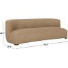 SAFAVIEH Couture – Kellibriana Chenille Sofa – Tan Chenille & Walnut Wood Legs – Fully Assembled – Ideal for Living Room, Family Room, 90.5″ W x 39.3″ D x 28.7″ H (SFV7521A)(Tan/Walnut)