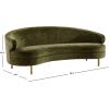SAFAVIEH Couture – Primrose Curved Sofa – Olive Green Chenille Upholstery – Ideal for Living Room, Family Room, 89.4″ W x 44″ D x 33″ H (SFV4715G)
