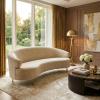 SAFAVIEH Couture – Primrose Curved Sofa – Taupe Chenille Upholstery – Ideal for Living Room, Family Room, 89.4″ W x 44″ D x 33″ H (SFV4715F)