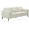 SAFAVIEH Couture – Robertson Sofa – Mid-Century Modern Style – Taupe Chenille Upholstery – Ideal for Living Room, Family Room, 92″ W x 36.8″ D x 34″ H (SFV6120A)(Taupe)