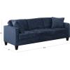 SAFAVIEH Couture – Taylyn Sofa – Navy Chenille Upholstery – Ideal for Living Room, Family Room, 86.6″ W x 35″ D x 33″ H (SFV6118A)(Navy)
